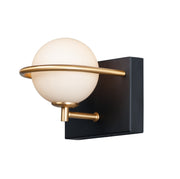 Revolve 1 Light LED Bath Wall Sconce in Black / Gold