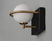 Revolve 1 Light LED Bath Wall Sconce in Black / Gold