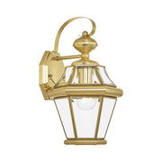 Georgetown Small Outdoor Wall Lantern in Polished Brass