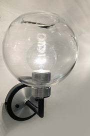 Vessel 1 Light Wall Sconce in Black / Brushed Aluminum