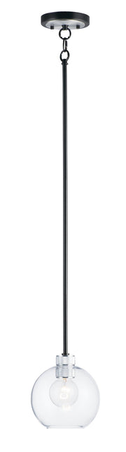 Vessel 1 Light Mini Pendant in Black / Brushed Aluminum