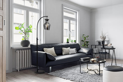 Tate Arc Floor Lamp in Black