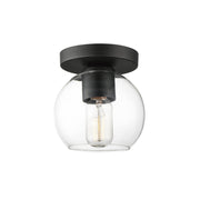 Knox 1 Light Flush Mount in Black