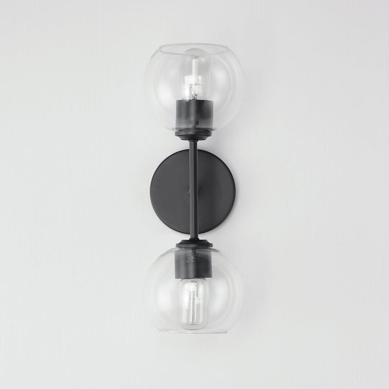 Knox 2 Light Wall Sconce in Black