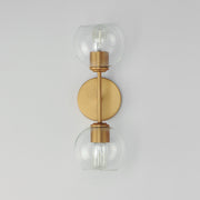Knox 2 Light Wall Sconce in Natural Aged Brass