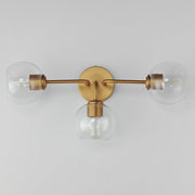 Knox 3 Light Bath Vanity Light in Natural Aged Brass