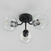 Knox 3 Light Semi-Flush Mount in Black