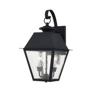 Mansfield 2-Light Medium Outdoor Wall Lantern in Black