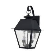 Mansfield 2-Light Medium Outdoor Wall Lantern in Black