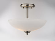 Taylor 2 Light Semi-Flush Mount in Satin Nickel
