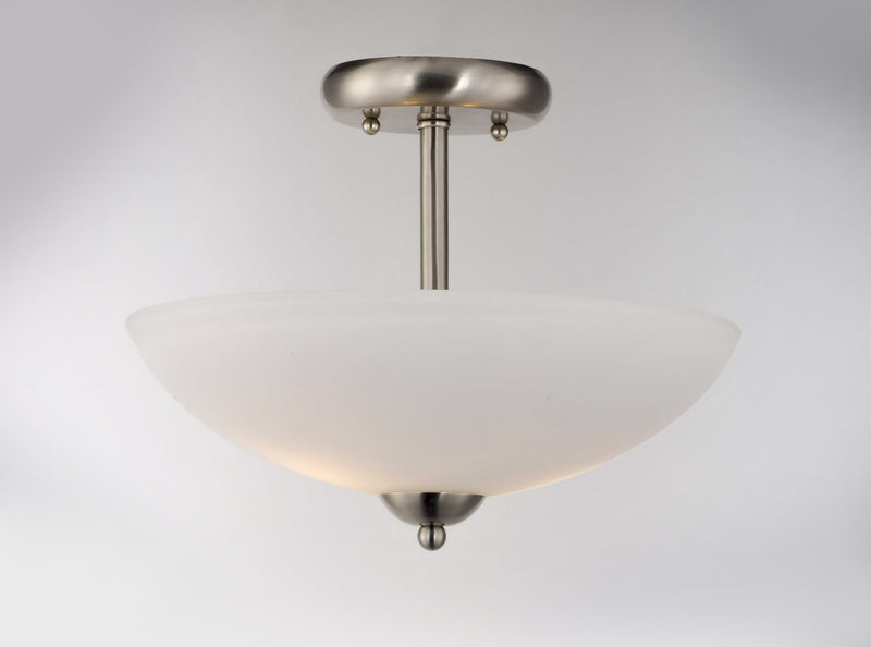 Taylor 2 Light Semi-Flush Mount in Satin Nickel