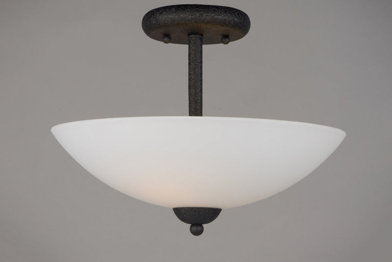 Taylor 2 Light Semi-Flush Mount in Textured Black