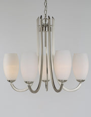 Taylor 5 Light Chandelier in Satin Nickel