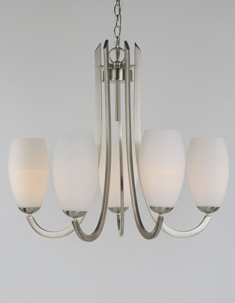 Taylor 5 Light Chandelier in Satin Nickel