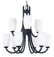 Taylor 9 Light Chandelier in Textured Black