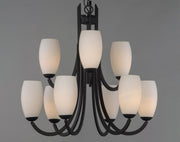 Taylor 9 Light Chandelier in Textured Black