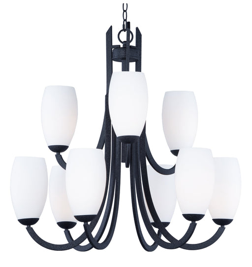 Taylor 9 Light Chandelier in Textured Black