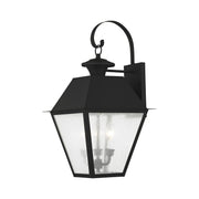 Mansfield 3-Light Large Outdoor Wall Lantern in Black