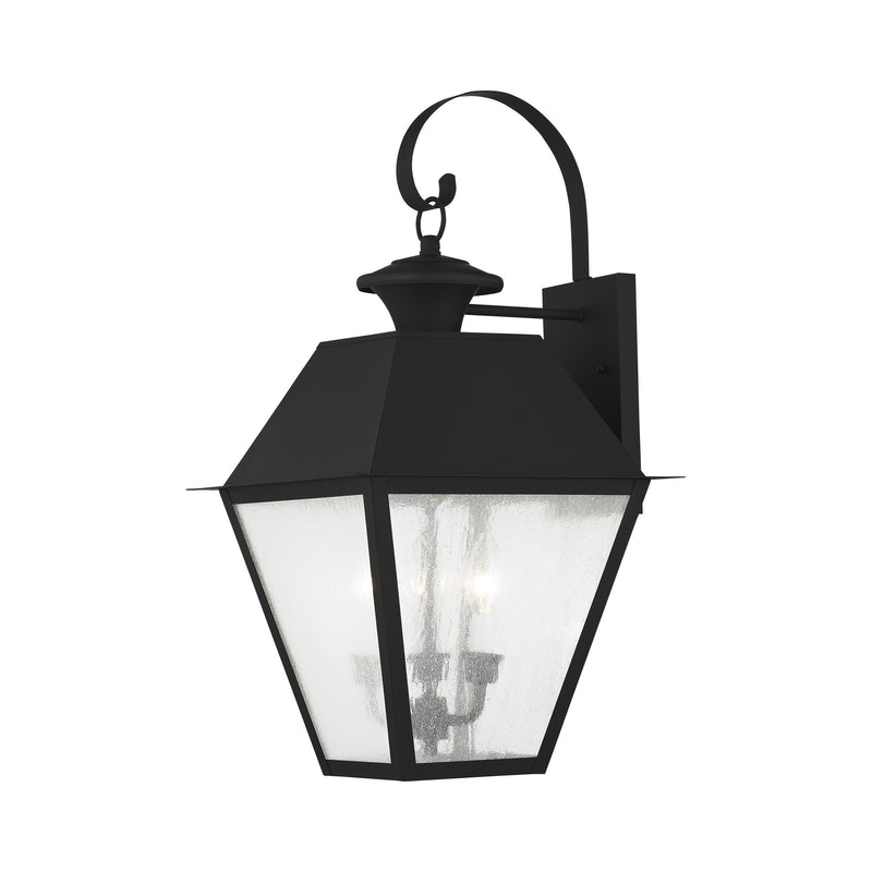 Mansfield 3-Light Large Outdoor Wall Lantern in Black