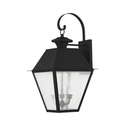 Mansfield 3-Light Large Outdoor Wall Lantern in Black