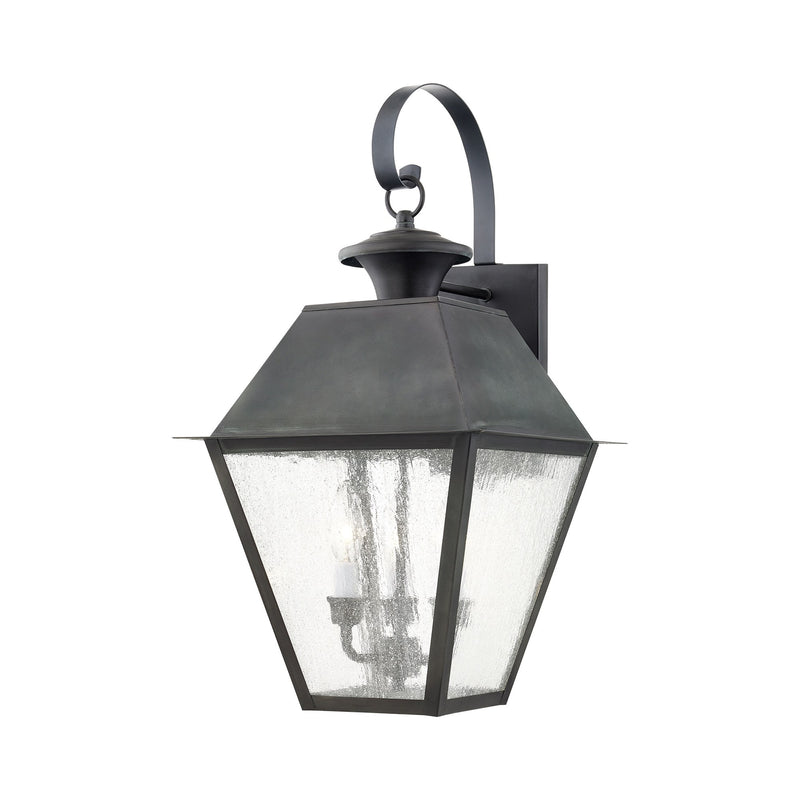 Mansfield 3-Light Large Outdoor Wall Lantern in Charcoal