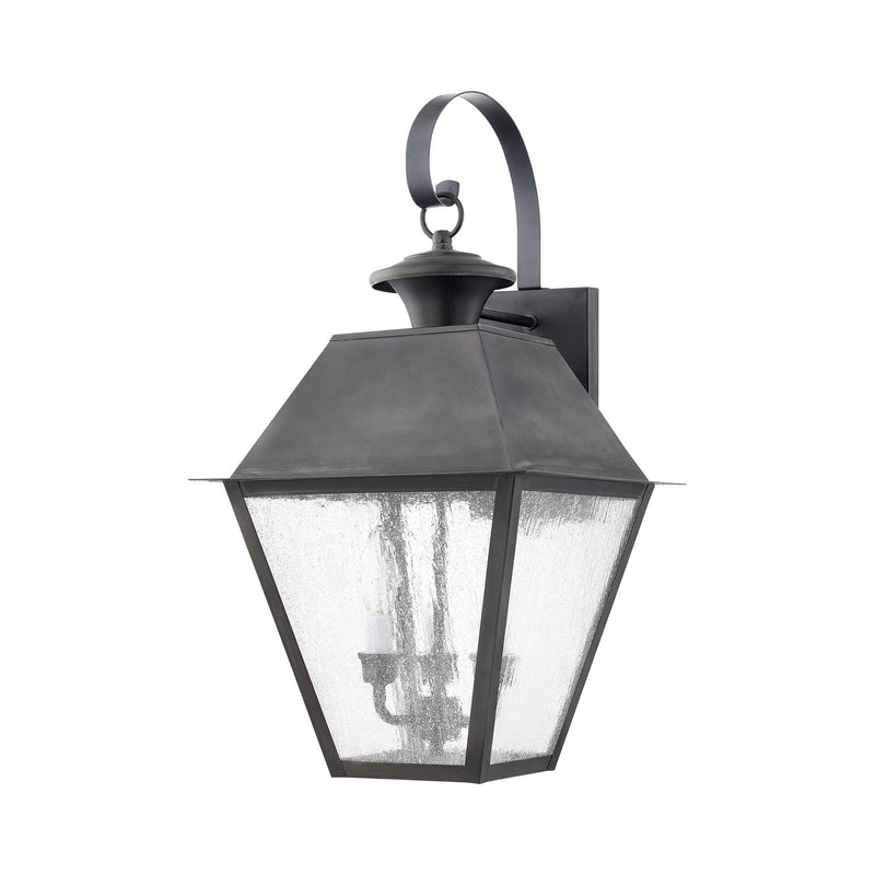 Mansfield 3-Light Large Outdoor Wall Lantern in Charcoal