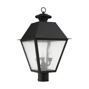 Mansfield 3-Light Large Outdoor Post Light in Black