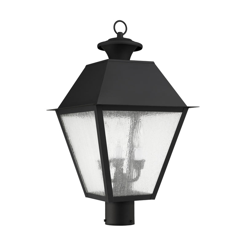 Mansfield 3-Light Large Outdoor Post Light in Black