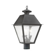 Mansfield 3-Light Large Outdoor Post Light in Charcoal