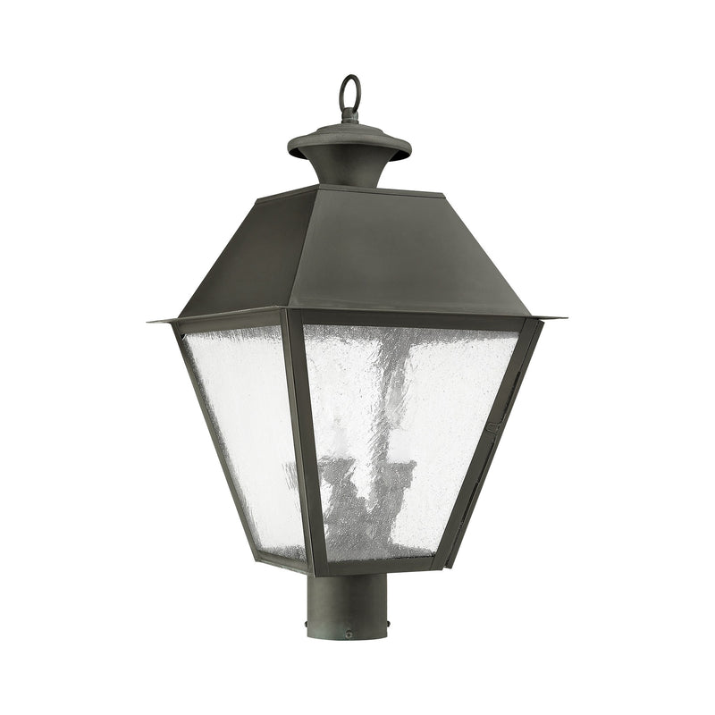 Mansfield 3-Light Large Outdoor Post Light in Charcoal
