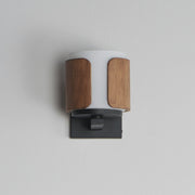 Draughtsman 1 Light Wall Sconce in Walnut / Black