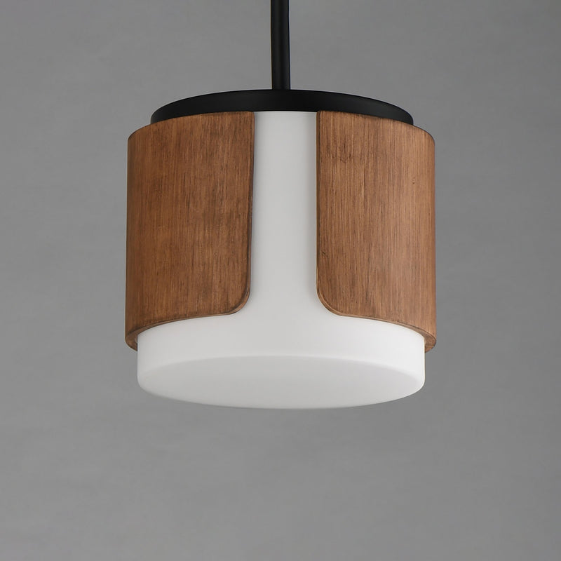Draughtsman 10" Convertible Pendant in Walnut / Black