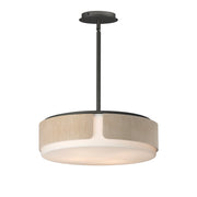 Draughtsman 18" Convertible Pendant in Natural Wood / Charcoal