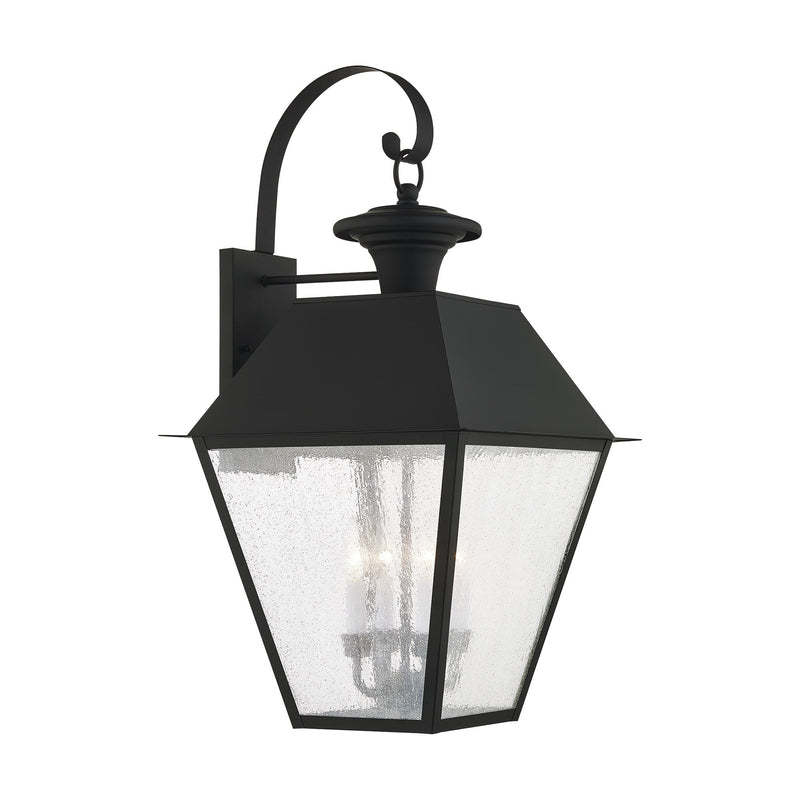 Mansfield 4-Light Extra Large Outdoor Wall Lantern in Black