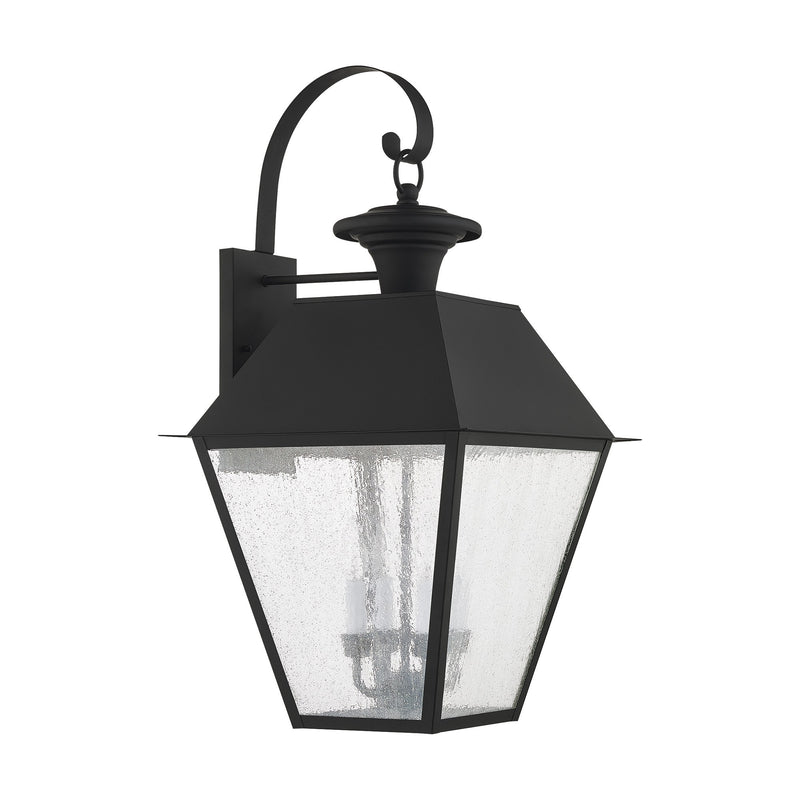 Mansfield 4-Light Extra Large Outdoor Wall Lantern in Black