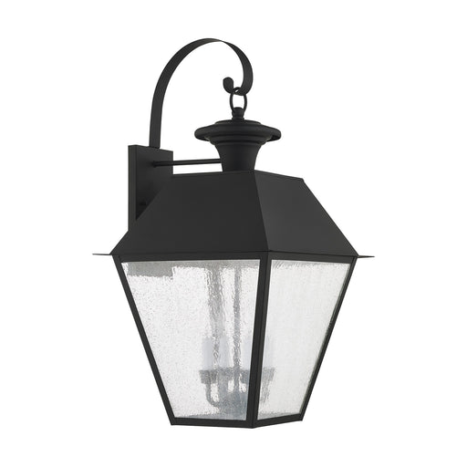 Mansfield 4-Light Extra Large Outdoor Wall Lantern in Black