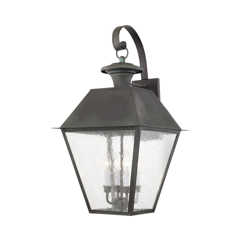 Mansfield 4-Light Extra Large Outdoor Wall Lantern in Charcoal