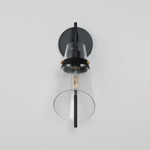 Finch 1 Light Wall Sconce in Dark Bronze / Antique Brass