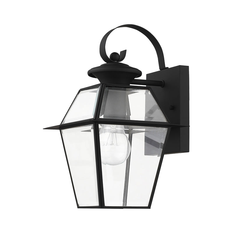 Westover Small Outdoor Wall Lantern in Black