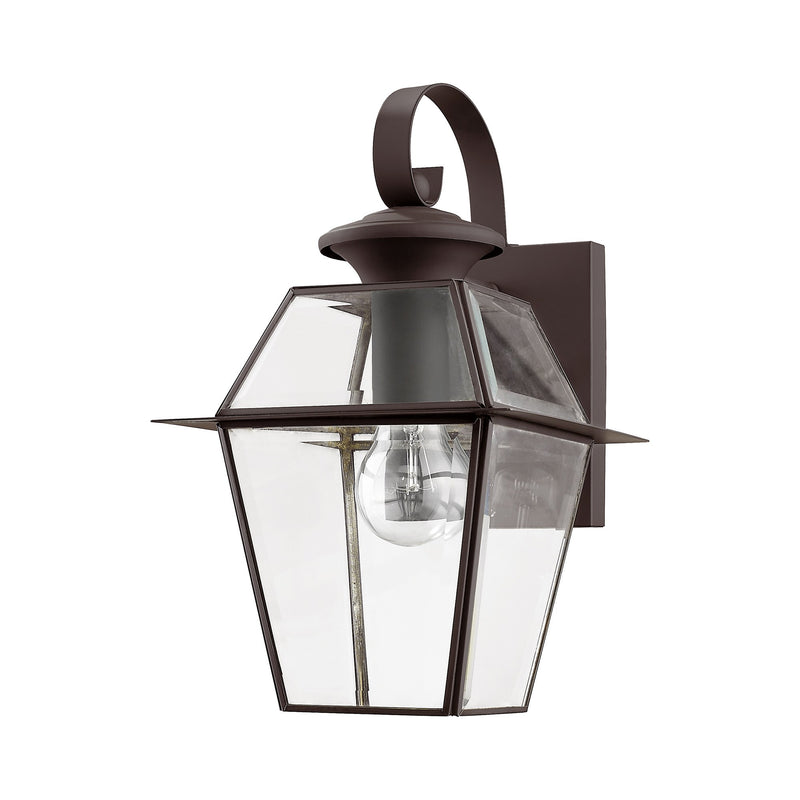 Westover Small Outdoor Wall Lantern in Bronze