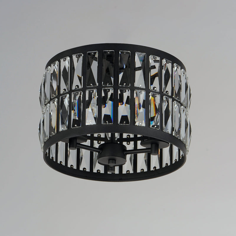 Madeline 3 Light Flush Mount in Black