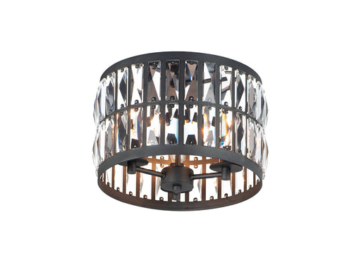 Madeline 3 Light Flush Mount in Black