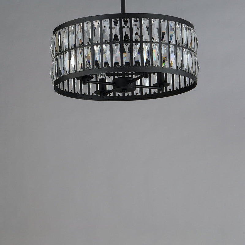 Madeline 4 Light Pendant in Black