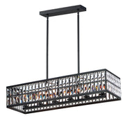 Madeline 6 Light Linear Pendant in Black