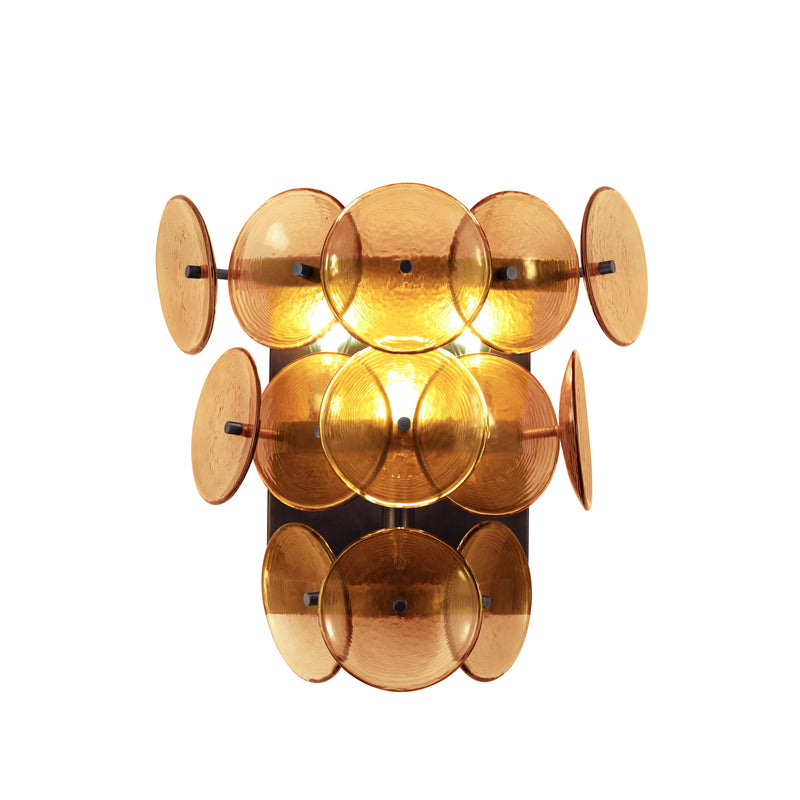 Loren 3 Light Wall Sconce in Gunmetal