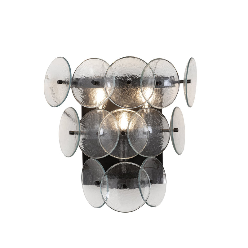 Loren 3 Light Wall Sconce in Gunmetal