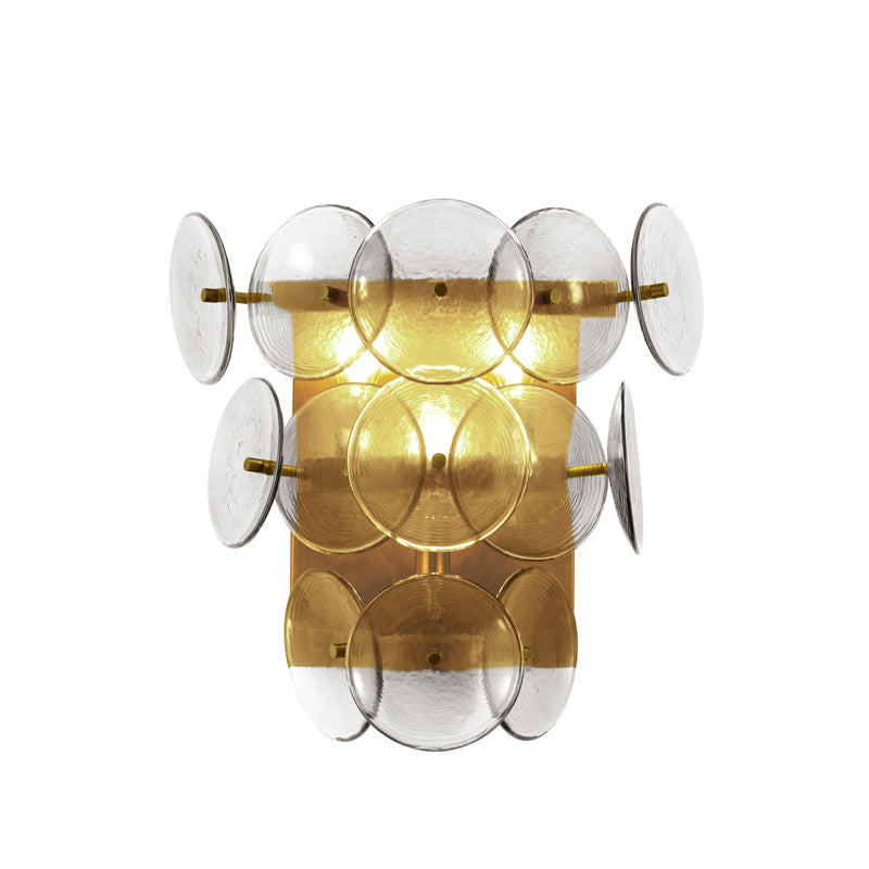 Loren 3 Light Wall Sconce in Weathered Brass
