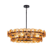 Loren 6 Light Pendant in Gunmetal