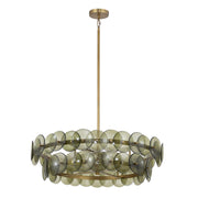 Loren 6 Light Pendant in Weathered Brass