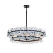 Loren 6 Light Pendant in Gunmetal